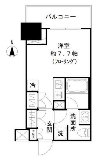 ザ・パークワンズ芝公園の物件間取画像