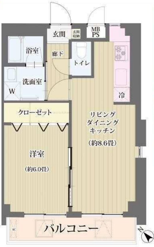 エスペランサ目黒の物件間取画像