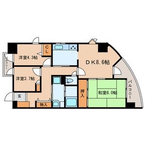 カリフール東中延の物件間取画像