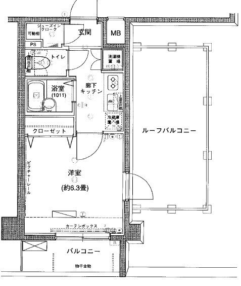 スカイコートヴィーダ五反田ウエストの物件間取画像