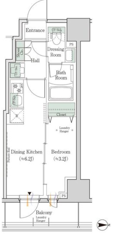 ワンルーフレジデンス新御徒町の物件間取画像
