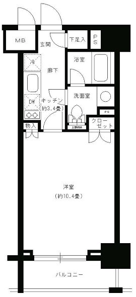 パークキューブ神田の物件間取画像