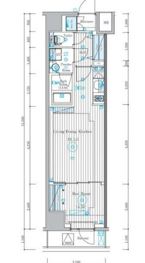 ミライズ北千住レジデンスの物件間取画像