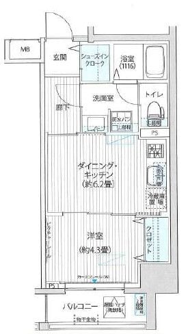 ワイズ柳橋（Y's柳橋）の物件間取画像