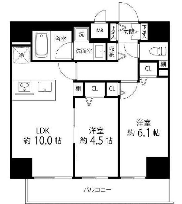 レフィールオーブ町屋駅前の物件間取画像