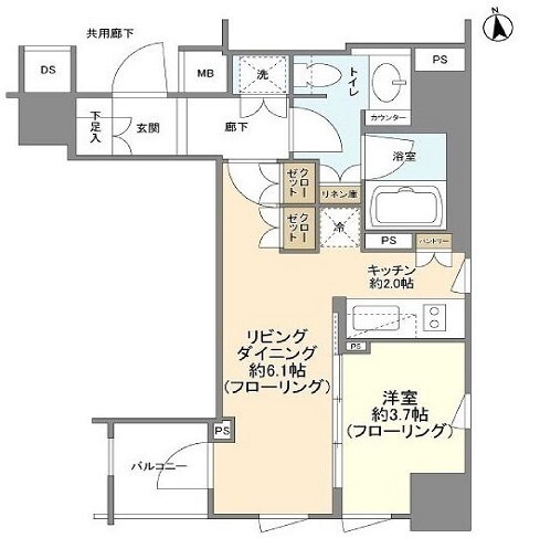 ブランズ大手町の物件間取画像