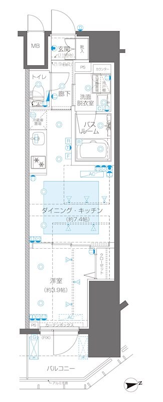 ズーム新宿御苑前（ZOOM新宿御苑前）の物件間取画像