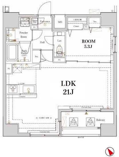 ログ文京千駄木（Log文京SENDAGI）の物件間取画像