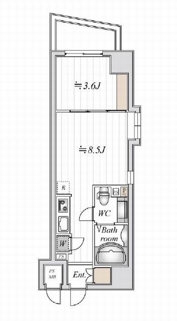 デュオステージ後楽園の物件間取画像