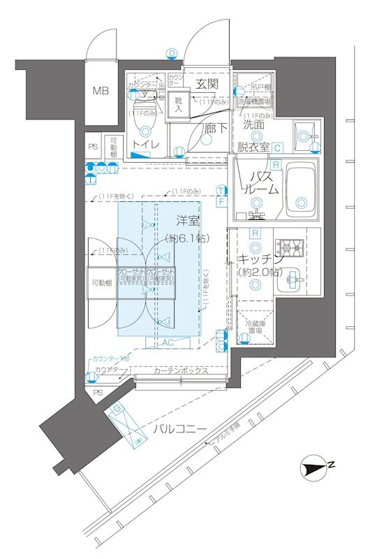 ズーム新宿御苑前（ZOOM新宿御苑前）の物件間取画像