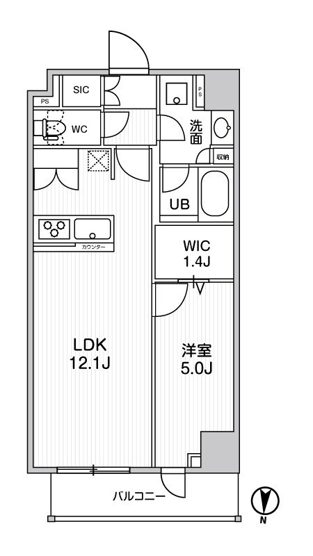 シーズンフラッツ菊川WESTの物件間取画像