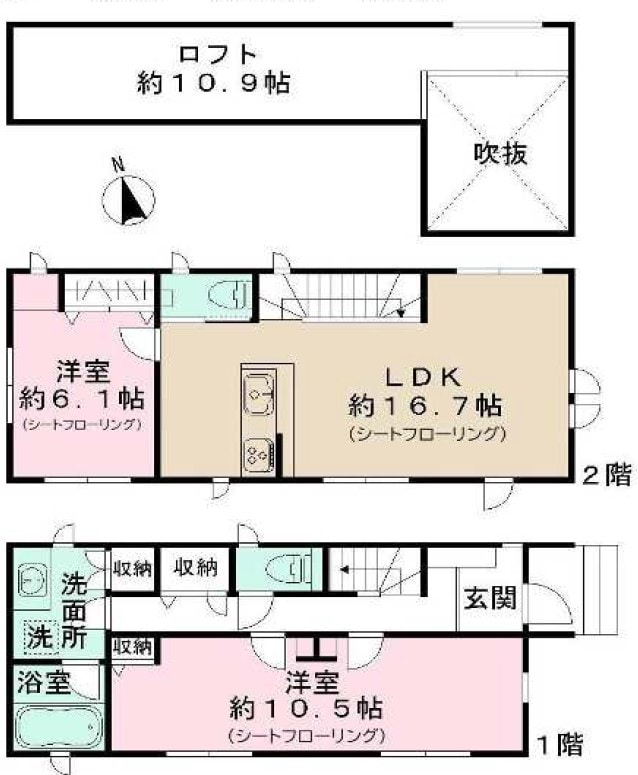 関口１丁目ハウスの物件間取画像