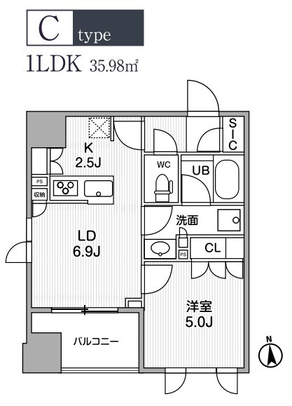 シーズンフラッツ新御徒町の物件間取画像