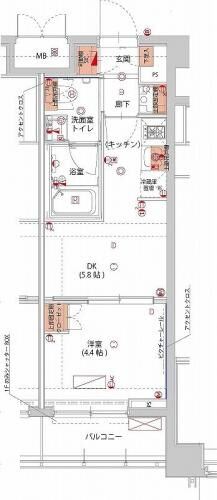 ハーモニーレジデンス神楽坂ヒルズsecondの物件間取画像