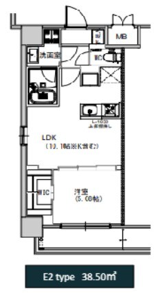 エスレジデンス千住大橋の物件間取画像