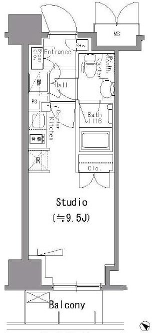 パークアクシス台東根岸の物件間取画像