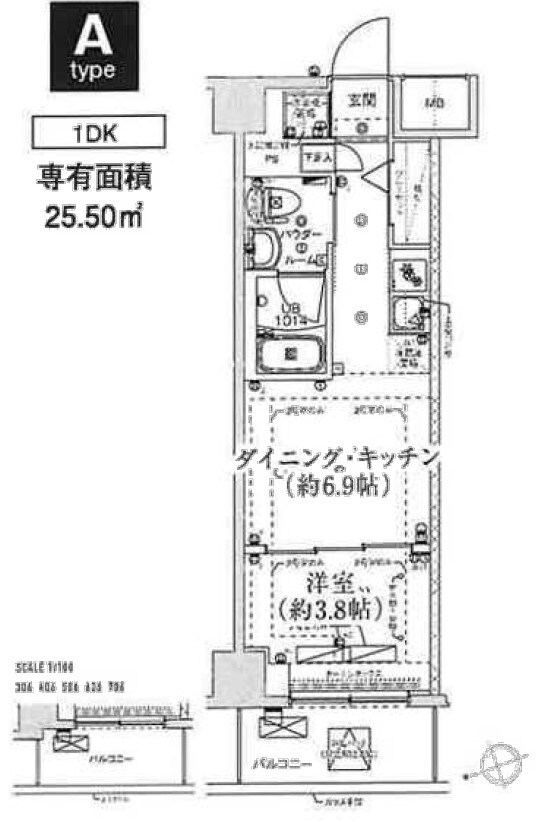 スパシエ千住大橋の物件間取画像