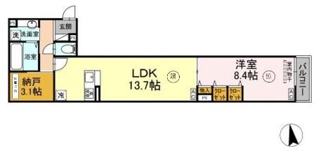 グラナーデ東日暮里の物件間取画像