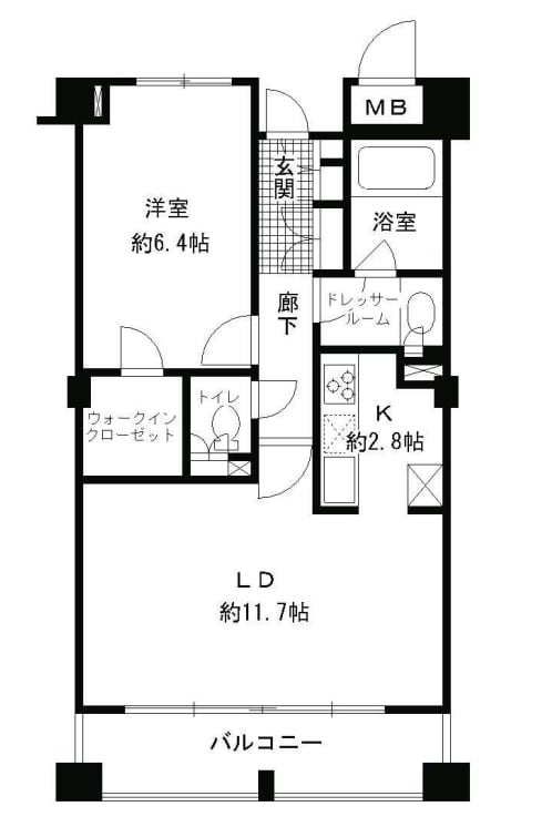 ガーネットコート四谷の物件間取画像