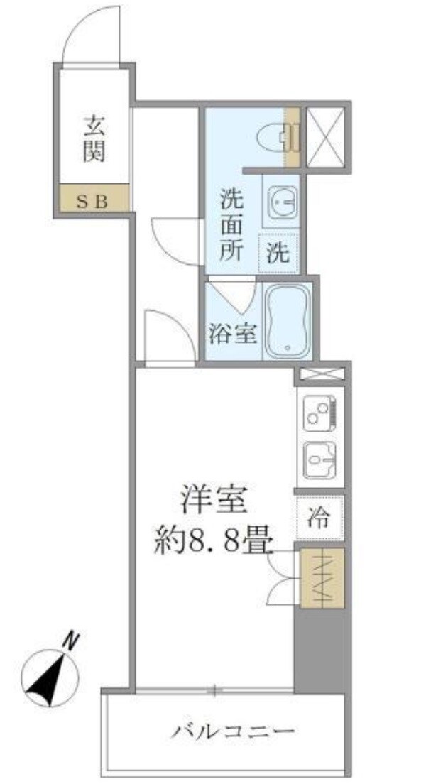 SS.FLAT神楽坂south（エスエスフラットカグラザカサの物件間取画像