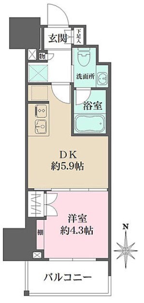 ルフォンプログレ元浅草マークスの物件間取画像