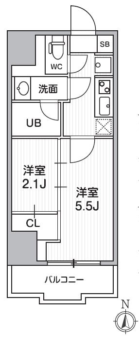 ＳＹＦＯＲＭＥ亀戸の物件間取画像