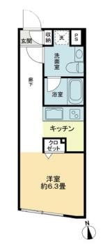 ＰＲＥＡＳ西大井の物件間取画像