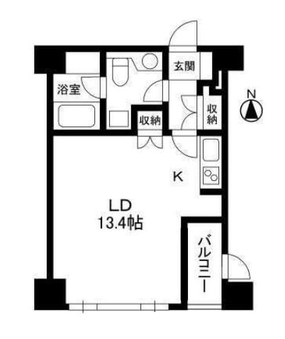 麻布十番ハイツの物件間取画像