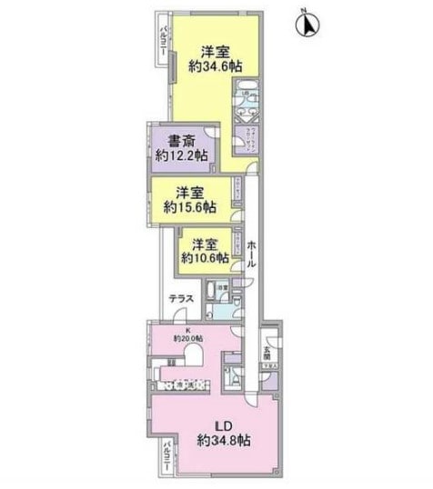 麻布マナーの物件間取画像