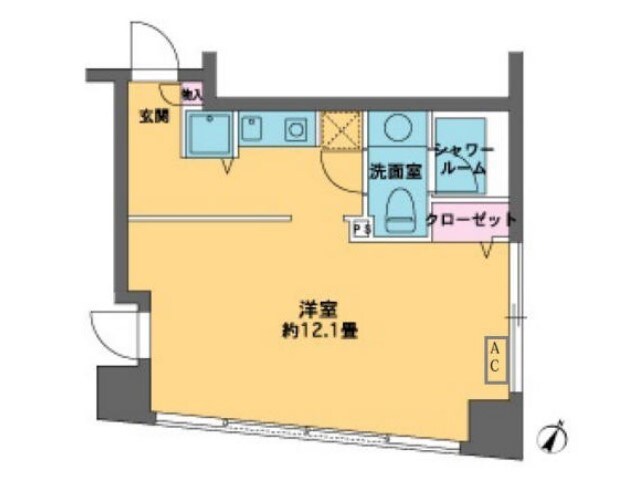 カスタリア水天宮IIの物件間取画像