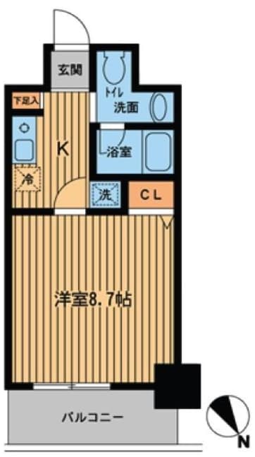 プライムアーバン門前仲町の物件間取画像