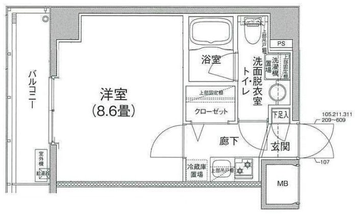 ティモーネプレミアム押上イーストの物件間取画像