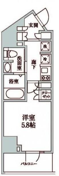 レジディア中延IIの物件間取画像