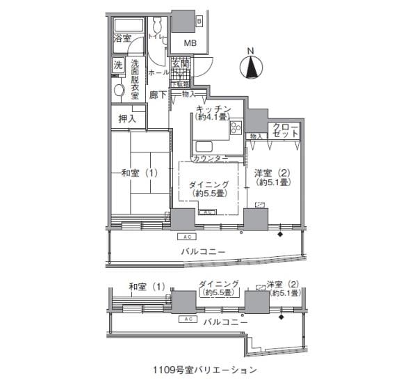 アクティ汐留の物件間取画像