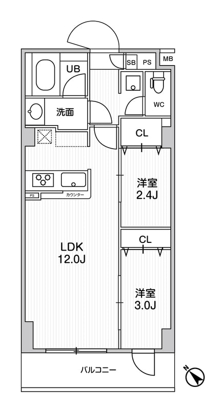 ドゥーエ曳舟の物件間取画像