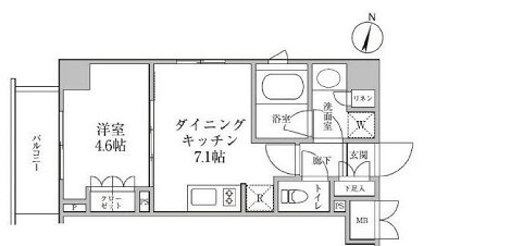 レジディア神楽坂IIの物件間取画像