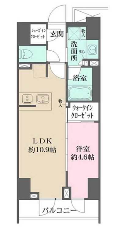 ルフォンプログレ四谷の物件間取画像