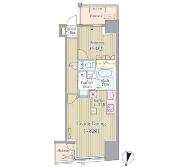 リンデンコート市ヶ谷の物件間取画像