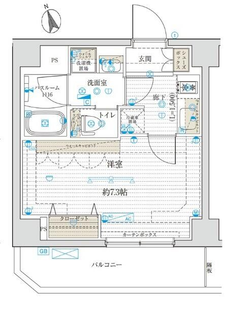 ブライズ神楽坂DUEの物件間取画像