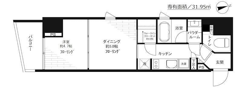 パークリュクス新宿御苑前ｍｏｎｏの物件間取画像