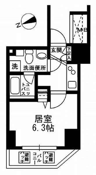 KDXレジデンス文京湯島の物件間取画像