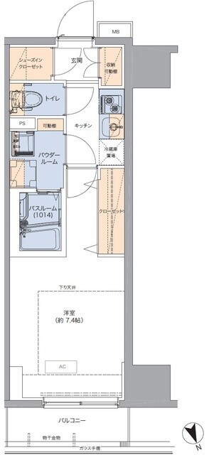 トラディティオ門前仲町の物件間取画像