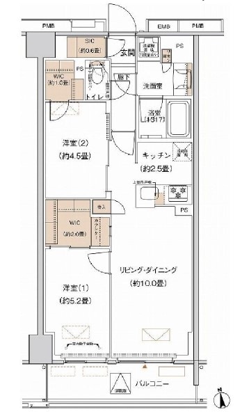 プライムネクサス大森北の物件間取画像