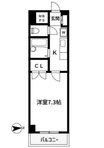 岡部ドエル参番館の物件間取画像