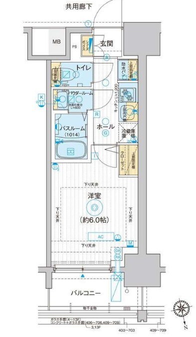 ディームス品川南大井の物件間取画像