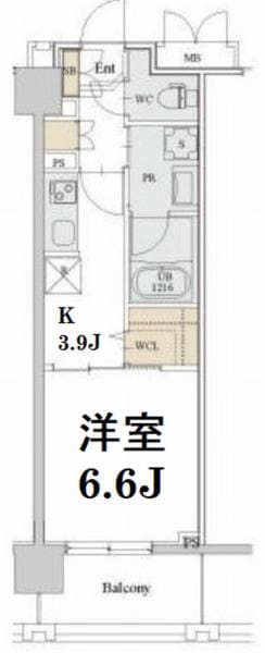 カスタリア人形町IIIの物件間取画像