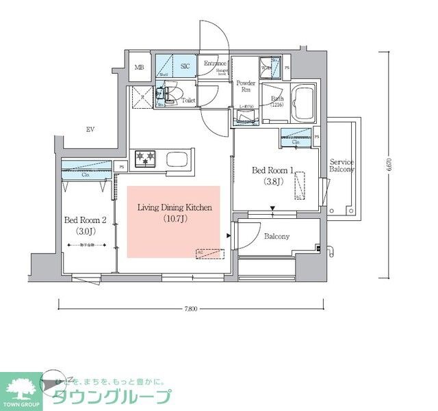 アーバネックス小石川春日の物件間取画像