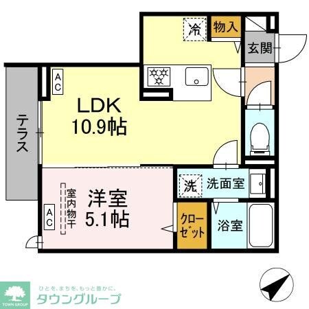 セレスティア弥生町の物件間取画像