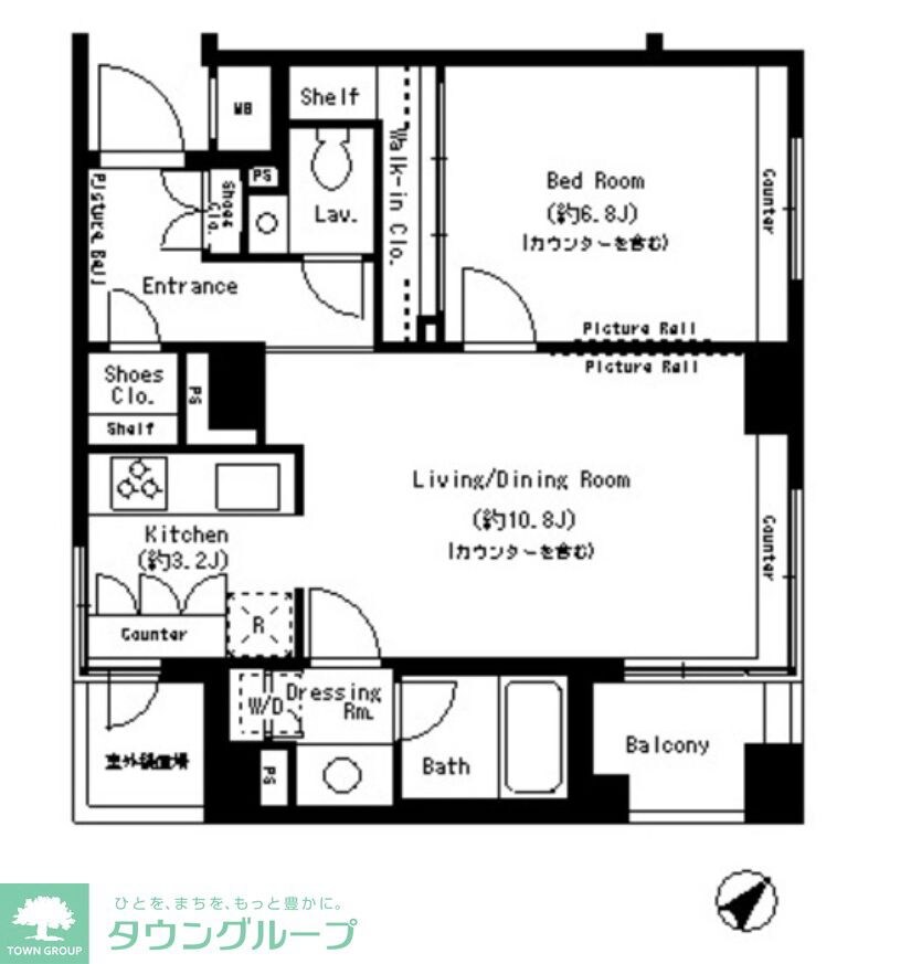 パークアクシス溜池山王の物件間取画像
