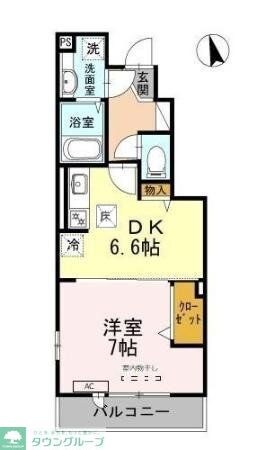 リヴェール等々力　Bの物件間取画像
